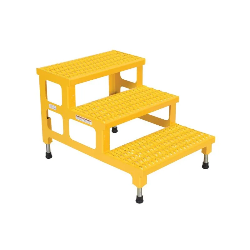 Vestil ASP-24-3 Steel Adjustable Step Mate Stand 3 Step