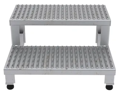 Vestil ASP-24-SS step stool shown from an alternate angle