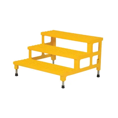 Vestil ASP-36-3 Steel Adjustable Step Mate Stand 3 Step