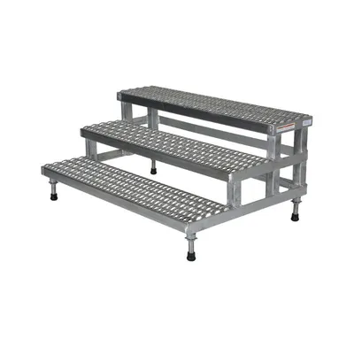 Vestil ASP-48-3-SS Stainless Steel Adjustable Step Mate Stand 3 Step