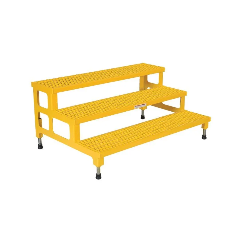 Vestil ASP-48-3 Steel Adjustable Step Mate Stand 3 Step