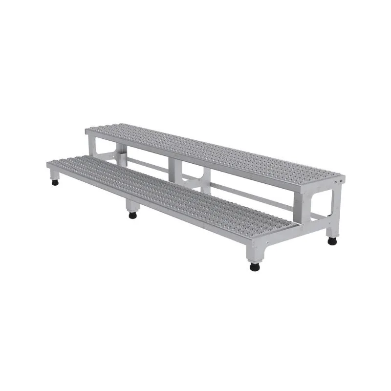 Vestil ASP-72-SS Stainless Steel Adjustable Step Mate Stand 2 Step
