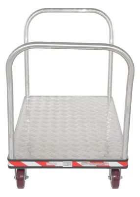 Vestil ATP-C-3048-2HDL Aluminum Heavy Duty Dual Handle Tread Plate Platform Truck 2