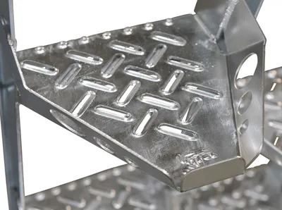 Vestil ATS-10-68-HDG ship ladder shown from an alternate angle