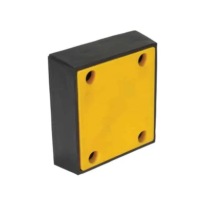 Vestil B-1213-4PF Plastic Face Molded Rubber Bumper