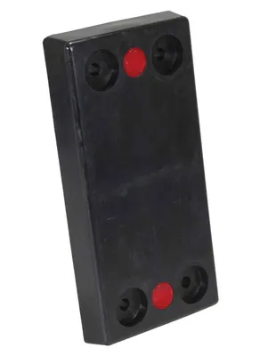 Vestil B-1224-3 Rubber Rectangle Molded Bumper
