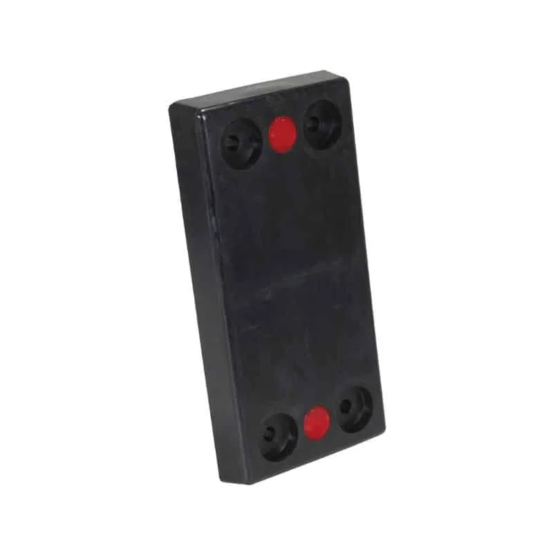 Vestil B-1224-3 Rubber Rectangle Molded Bumper