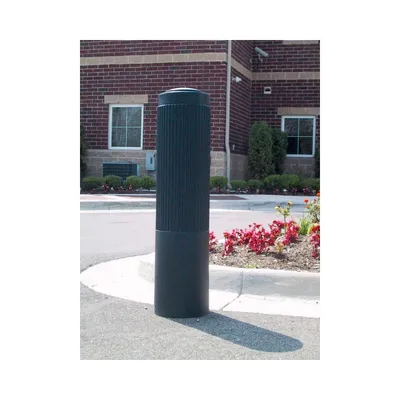 Vestil BPC-DR-B Polyethylene Ribbed Bollard Cover