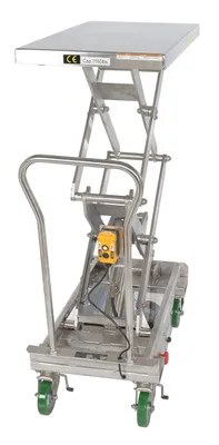 Vestil CART-1000D-DC-SS Stainless Steel 12V DC Double Cart 4