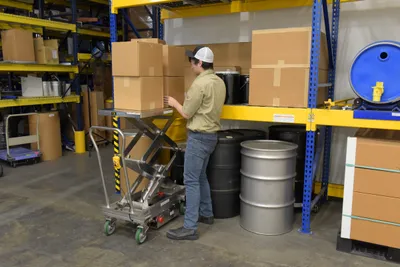 Vestil CART-1000D-DC-SS Stainless Steel 12V DC Double Cart 9