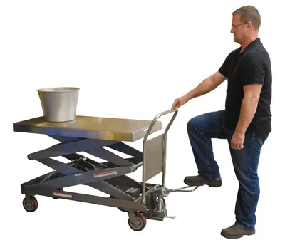 Vestil CART-1500-D-TS-PSS shown from an alternate angle