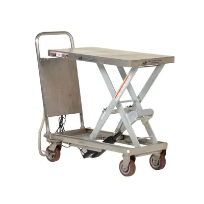 Vestil CART-500-LA-PSS Partially Stainless Steel Linear Actuated Elevating Cart