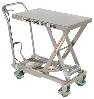 Vestil CART-500-SS3 Stainless Steel Scissor Cart