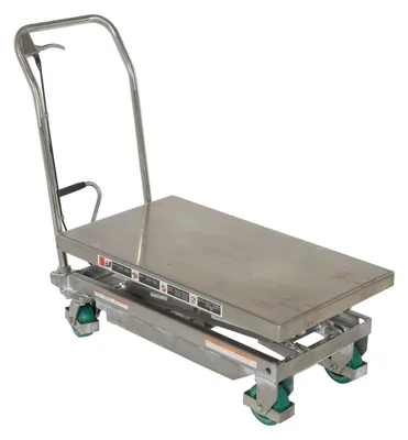 Vestil CART-600-D-SS2 304 Stainless Steel Double Scissor Cart