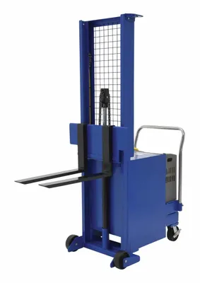 Vestil CBS-56-1-DC pallet stacker shown from an alternate angle