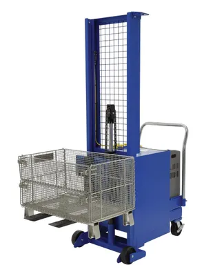 Vestil CBS-56-1-DC pallet stacker shown from an alternate angle
