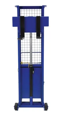 Vestil CBS-76-1-AC pallet stacker shown from an alternate angle