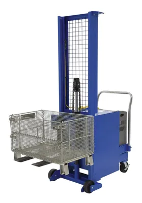 Vestil CBS-76-1-AC pallet stacker shown from an alternate angle
