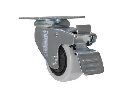 Vestil CST-B28-3X1PP-SWTB caster wheel shown from an alternate angle