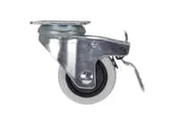 Vestil CST-B28-3X1PP-SWTB caster wheel shown from an alternate angle