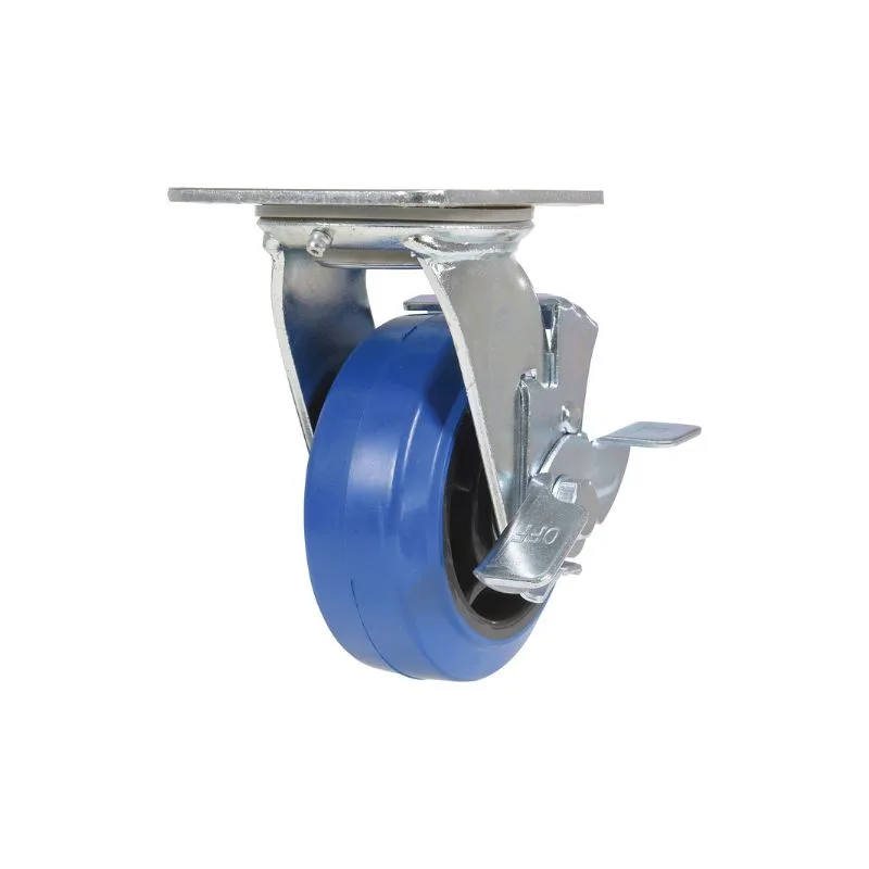 Vestil CST-BB-5X2ER-SWB Elastic Rubber Swivel With Brake Caster