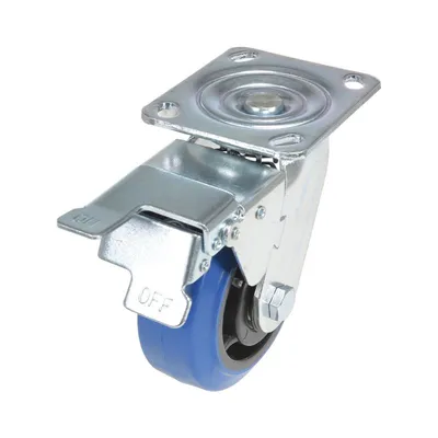 Vestil CST-BB-5X2ER-SWTB Elastic Rubber Swivel With Total Brake Caster