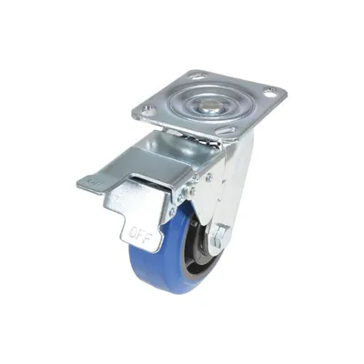 Vestil CST-BB-5X2ER-SWTB Elastic Rubber Swivel With Total Brake Caster