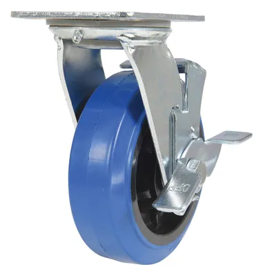 Vestil CST-BB-6X2ER-SWB Elastic Rubber Swivel With Brake Caster