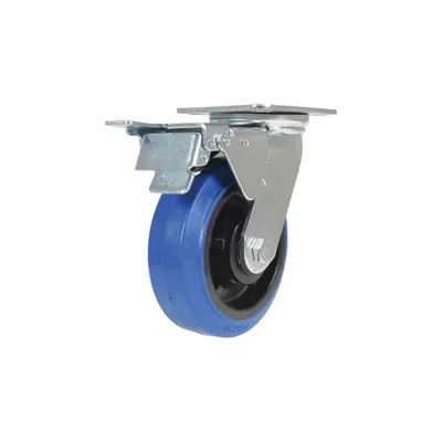 Vestil CST-BB-6X2ER-SWTB Elastic Rubber Swivel With Total Brake Caster