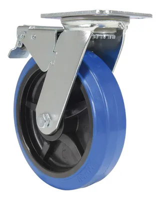 Vestil CST-BB-8X2ER-SWTB caster wheel shown from an alternate angle