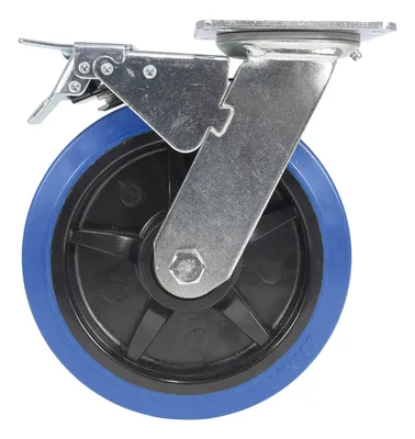 Vestil CST-BB-8X2ER-SWTB caster wheel shown from an alternate angle