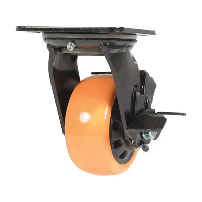 Vestil CST-BN-4X2PUP-SWB caster wheel shown from an alternate angle