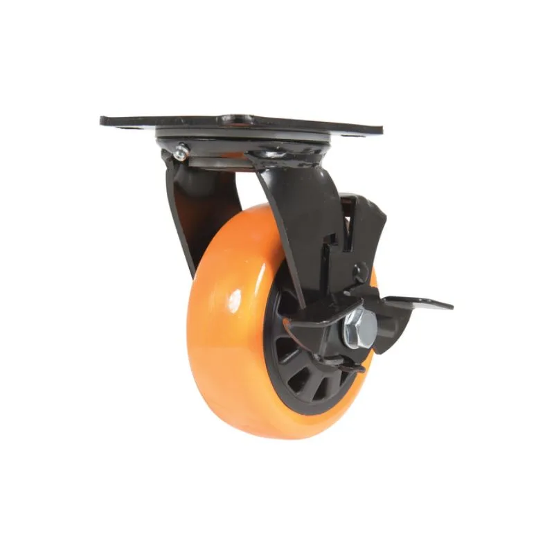Vestil CST-BN-5X2PUP-SWB Polyurethane Swivel With Brake Caster