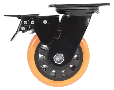 Vestil CST-BN-5X2PUP-SWTB caster wheel shown from an alternate angle