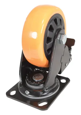 Vestil CST-BN-5X2PUP-SWTB caster wheel shown from an alternate angle
