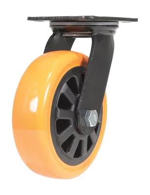 Vestil CST-BN-6X2PUP-S caster wheel shown from an alternate angle