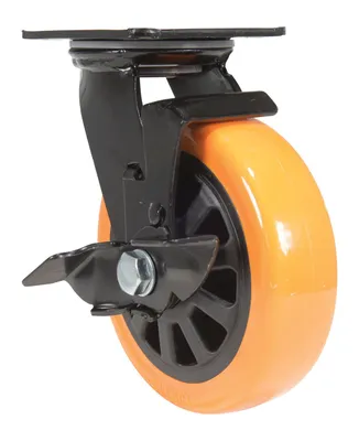 Vestil CST-BN-6X2PUP-SWB caster wheel shown from an alternate angle