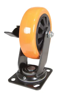 Vestil CST-BN-6X2PUP-SWB caster wheel shown from an alternate angle