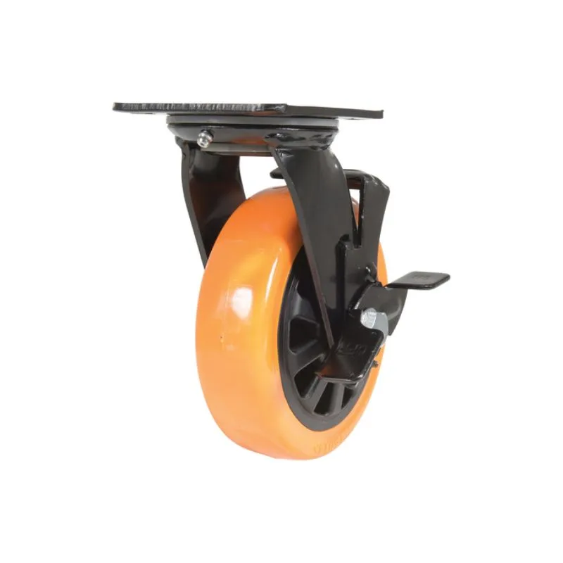 Vestil CST-BN-6X2PUP-SWB Polyurethane Swivel With Brake Caster
