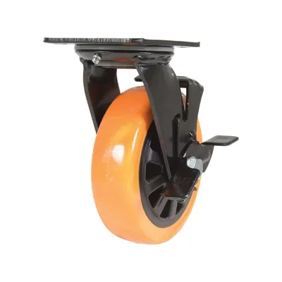 Vestil CST-BN-6X2PUP-SWTB Polyurethane Swivel With Total Brake Caster