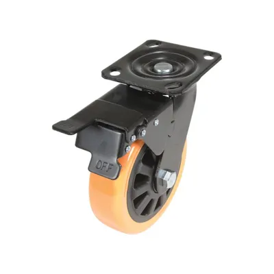 Vestil CST-BN-6X2PUP-SWTB Polyurethane Swivel With Total Brake Caster