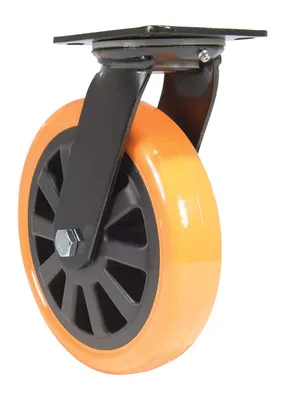 Vestil CST-BN-8X2PUP-S caster wheel shown from an alternate angle