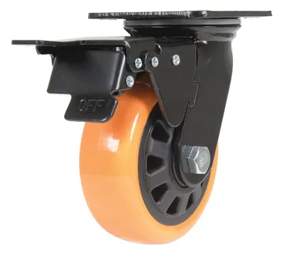Vestil CST-BN-8X2PUP-SWTB caster wheel shown from an alternate angle