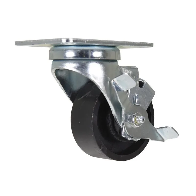 Vestil CST-C02-3X1CI-SWB Cast IronSteel Swivel With Brake Caster