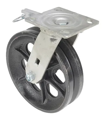 Vestil CST-CI-VG-8X2-S-4L Ductile Steel V-Groove Swivel 2