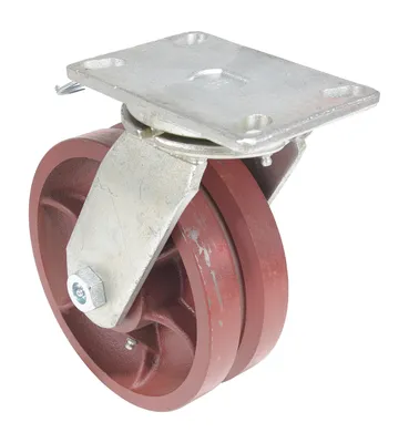Vestil CST-CI-VG-8X3-S-4L Ductile Steel V-Groove Swivel 2