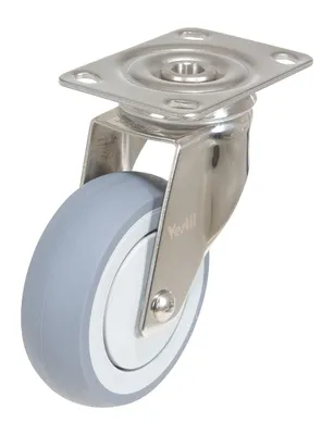 Vestil CST-E-SS-4X1TPR-S Thermoplastic Rubber Swivel Caster