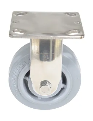 Vestil CST-E-SS-5X2TPR-R caster wheel shown from an alternate angle