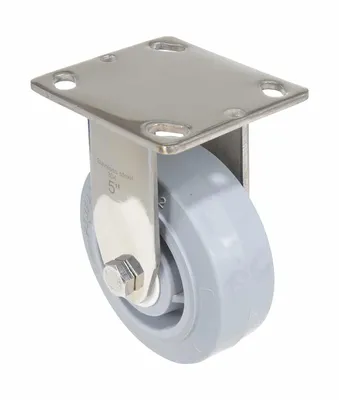 Vestil CST-E-SS-5X2TPR-R caster wheel shown from an alternate angle
