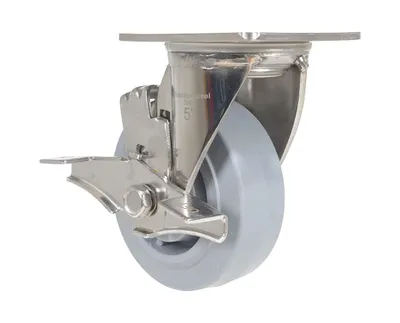 Vestil CST-E-SS-5X2TPR-SWB caster wheel shown from an alternate angle